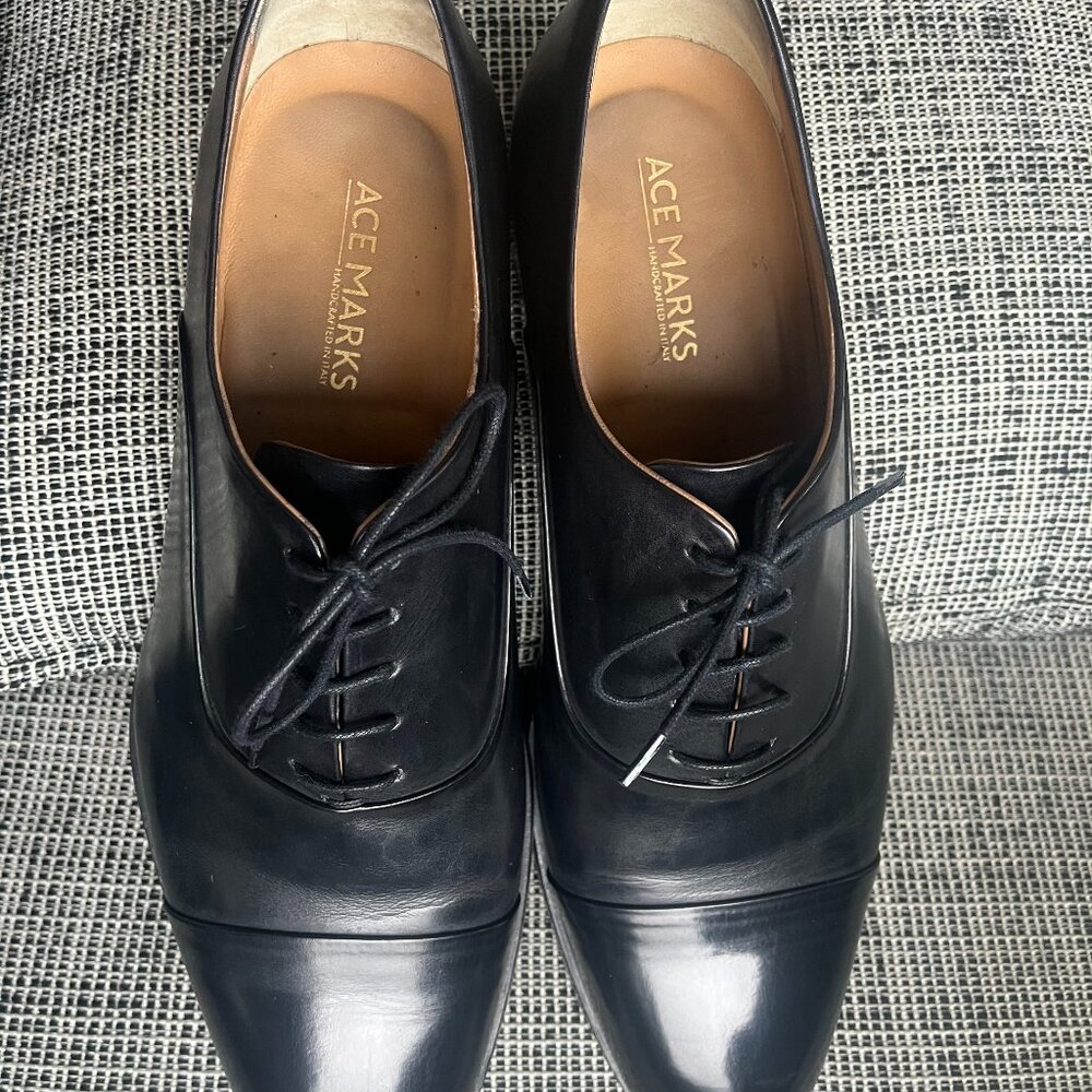 Ace Marks Black Cap Toe Oxford